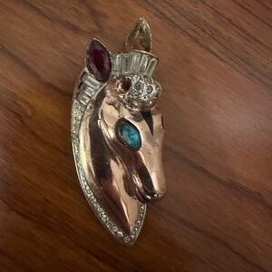 Vtg Sterling Silver Coro Duette LeftTwin Horse Fur Dress Clip Book Piece